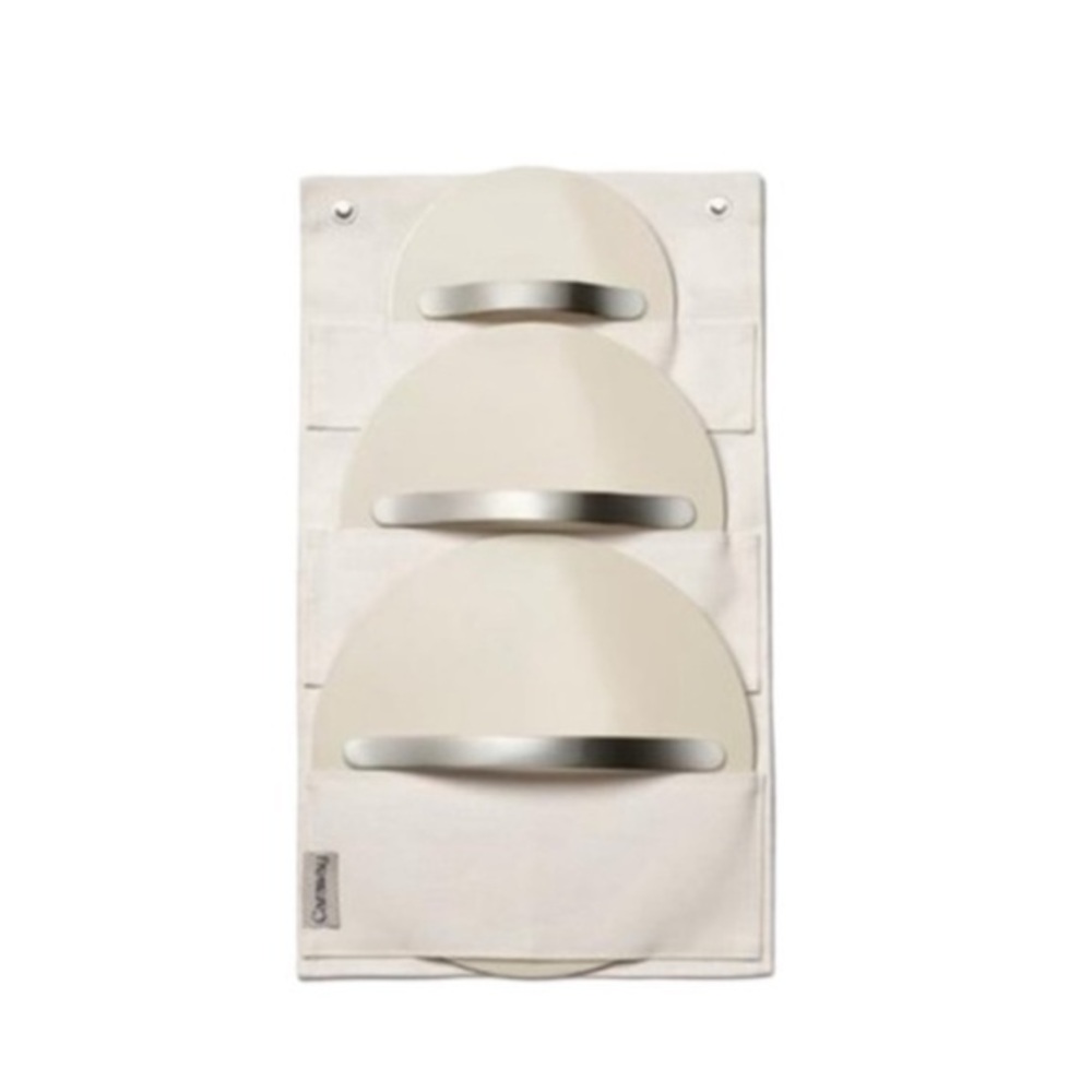 Caraway Canvas Cream Hanging Lid Organizer Holder‎